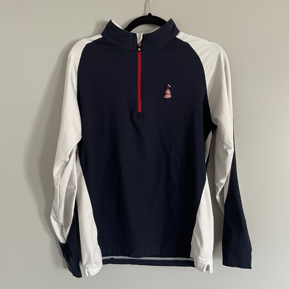 FootJoy Youth Golf Pullover 1/4 Zip Navy Blue Junior‎ XL Jacket